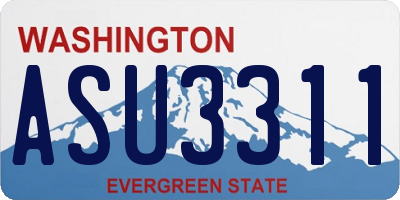 WA license plate ASU3311