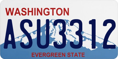 WA license plate ASU3312
