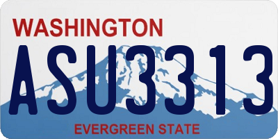 WA license plate ASU3313