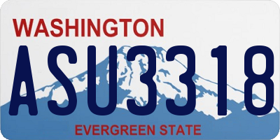 WA license plate ASU3318