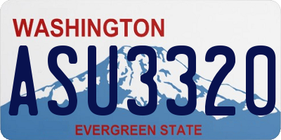 WA license plate ASU3320