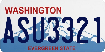 WA license plate ASU3321