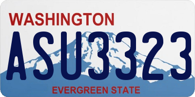 WA license plate ASU3323