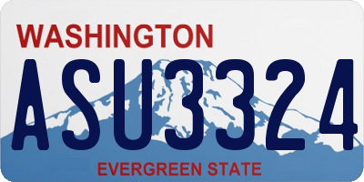 WA license plate ASU3324