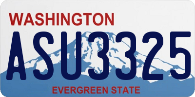 WA license plate ASU3325