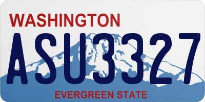 WA license plate ASU3327
