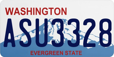 WA license plate ASU3328