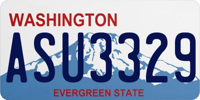 WA license plate ASU3329