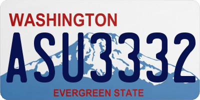WA license plate ASU3332
