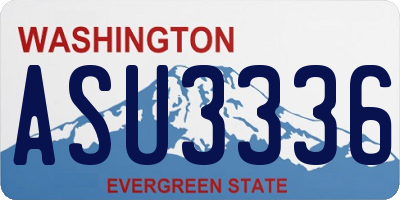 WA license plate ASU3336