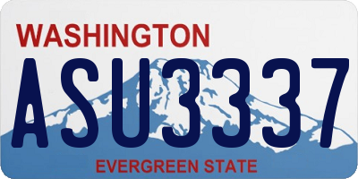 WA license plate ASU3337