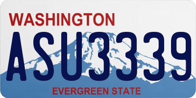 WA license plate ASU3339