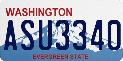 WA license plate ASU3340