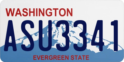 WA license plate ASU3341