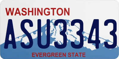 WA license plate ASU3343
