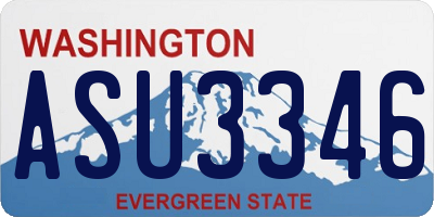 WA license plate ASU3346