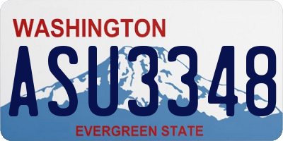 WA license plate ASU3348