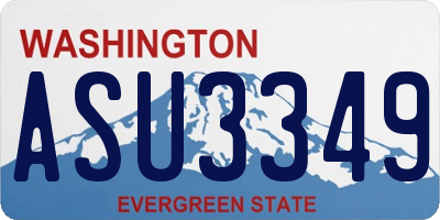 WA license plate ASU3349