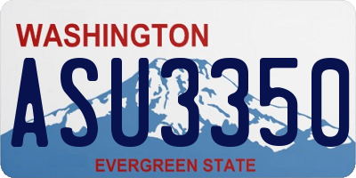WA license plate ASU3350