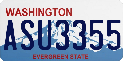 WA license plate ASU3355