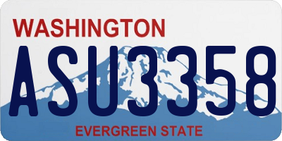 WA license plate ASU3358