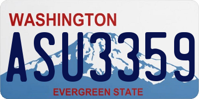 WA license plate ASU3359