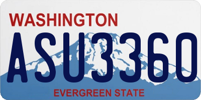 WA license plate ASU3360
