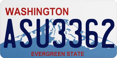 WA license plate ASU3362