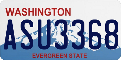 WA license plate ASU3368