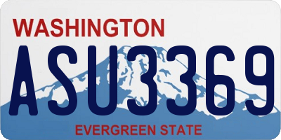 WA license plate ASU3369