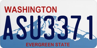 WA license plate ASU3371
