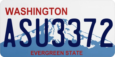 WA license plate ASU3372