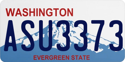 WA license plate ASU3373