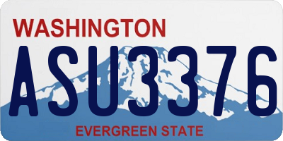 WA license plate ASU3376