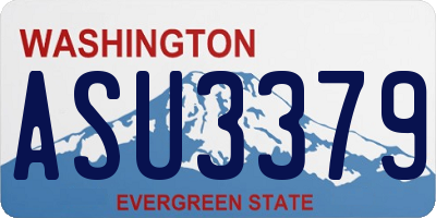 WA license plate ASU3379