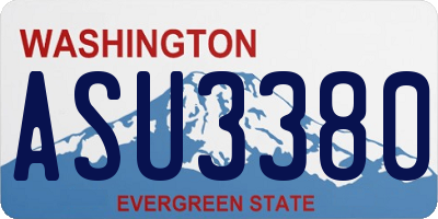 WA license plate ASU3380