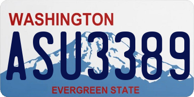 WA license plate ASU3389