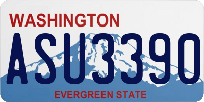 WA license plate ASU3390