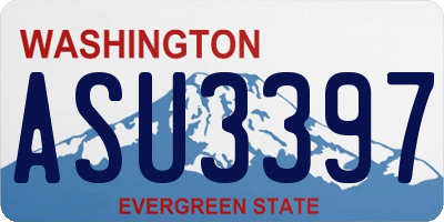 WA license plate ASU3397