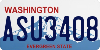 WA license plate ASU3408