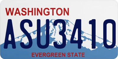 WA license plate ASU3410