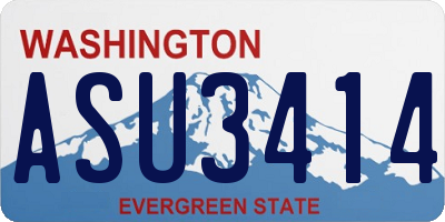 WA license plate ASU3414