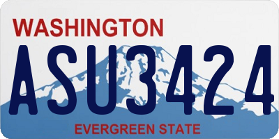WA license plate ASU3424