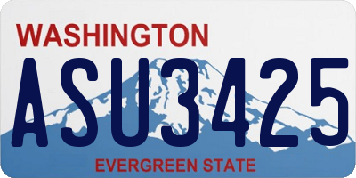 WA license plate ASU3425