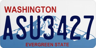 WA license plate ASU3427