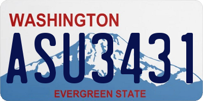 WA license plate ASU3431
