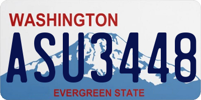 WA license plate ASU3448