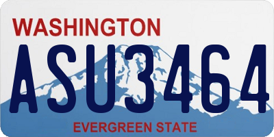 WA license plate ASU3464