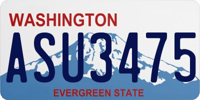 WA license plate ASU3475