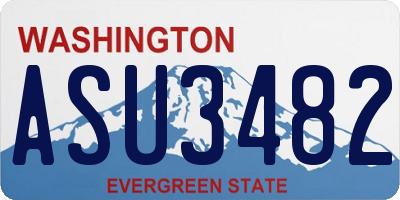 WA license plate ASU3482